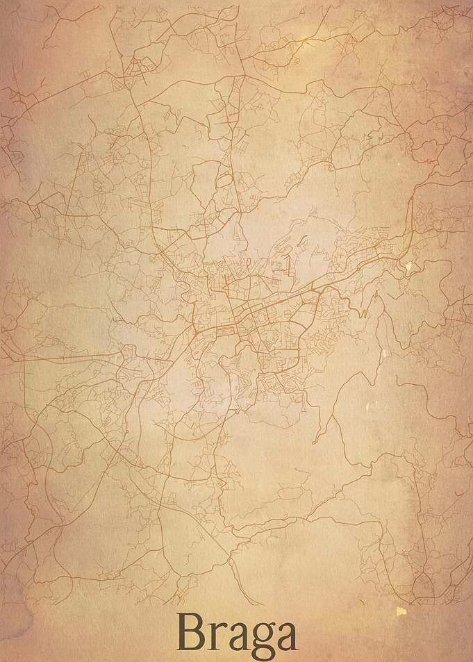 Braga Portugal City Map