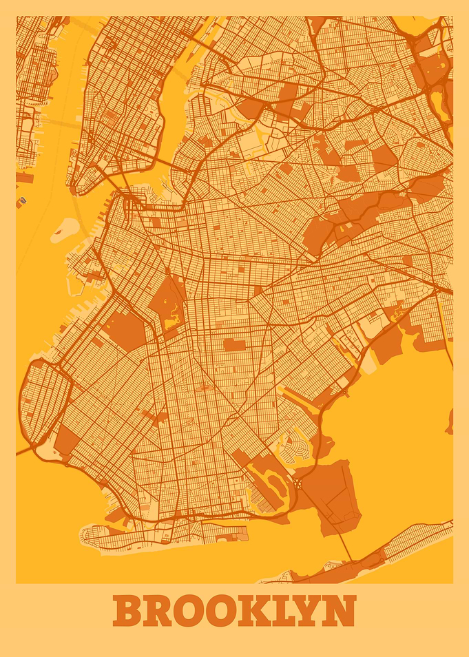 Brooklyn Sunset City Map