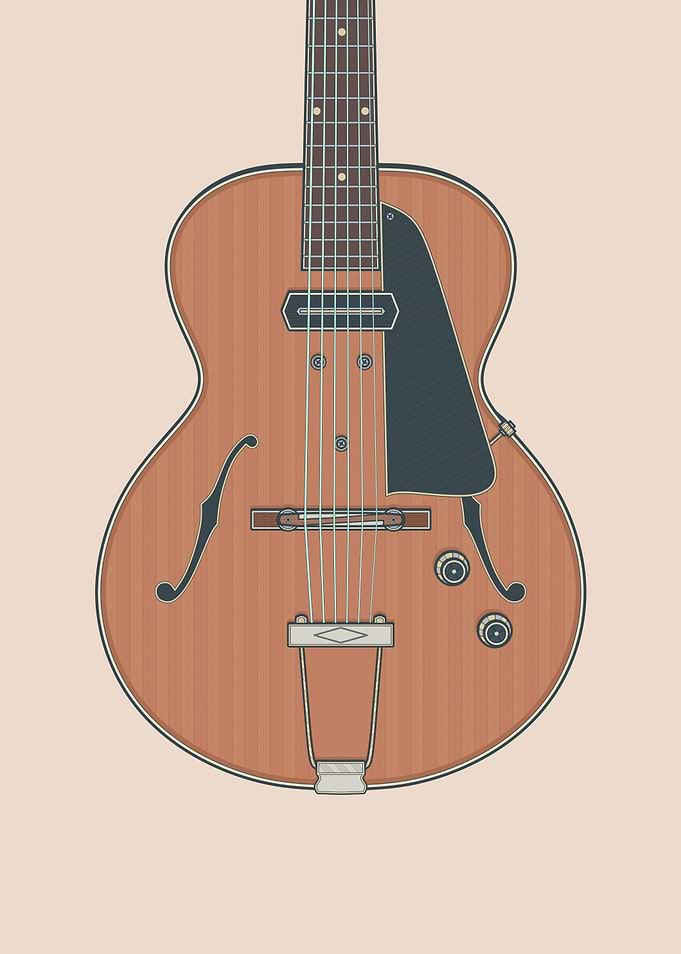 Vintage Hollow Body Guitar