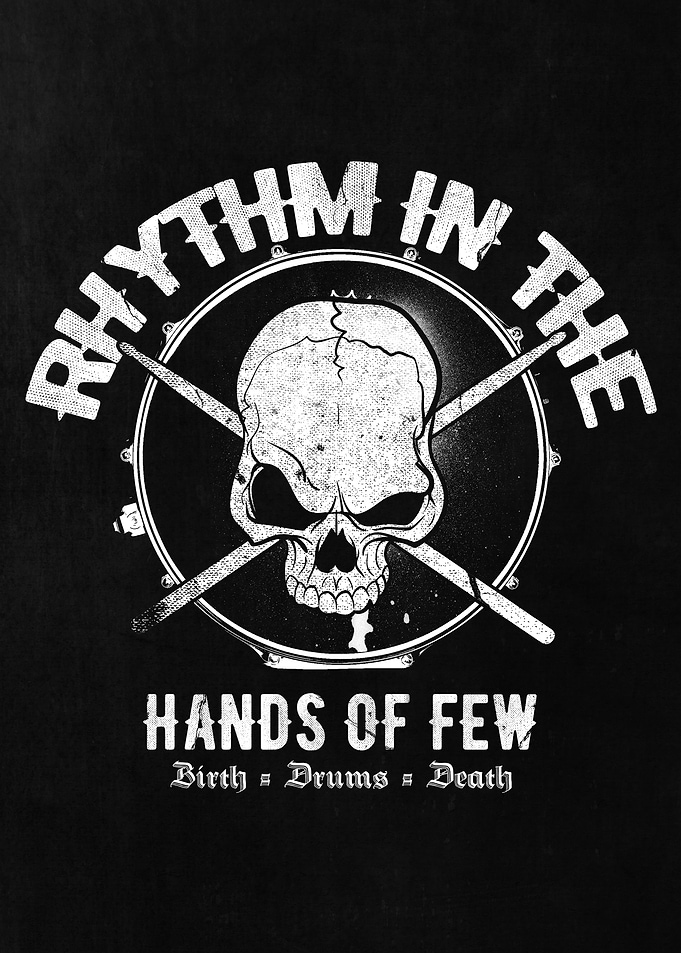Rock Drummer Skull Drums