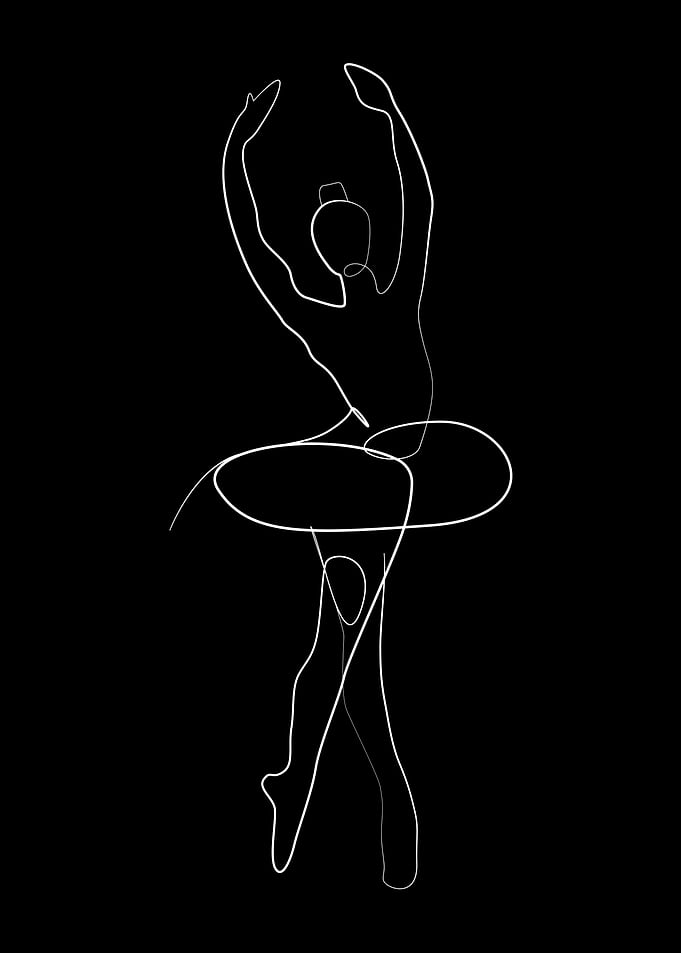 Ballerina One Line Drawing