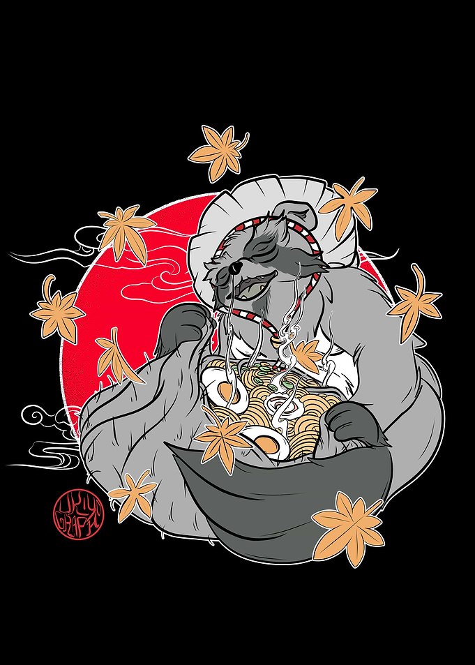 Tanuki and Japanese ramen