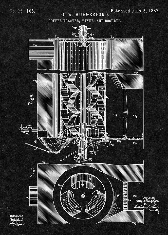 Coffee Roaster Patent 1887