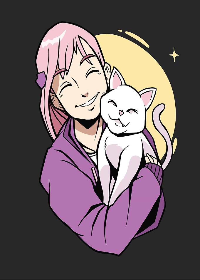 CUTE CAT ANIME GIRL