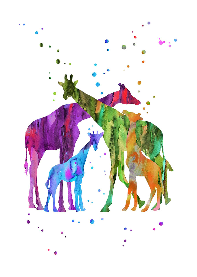 Giraffe family