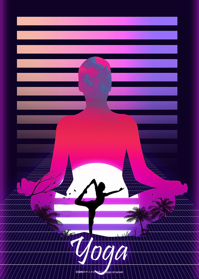Yoga at the sunset