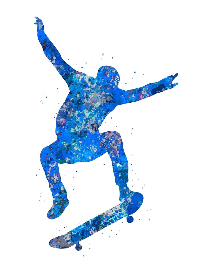 Skater blue art