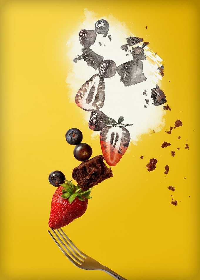 splashing food