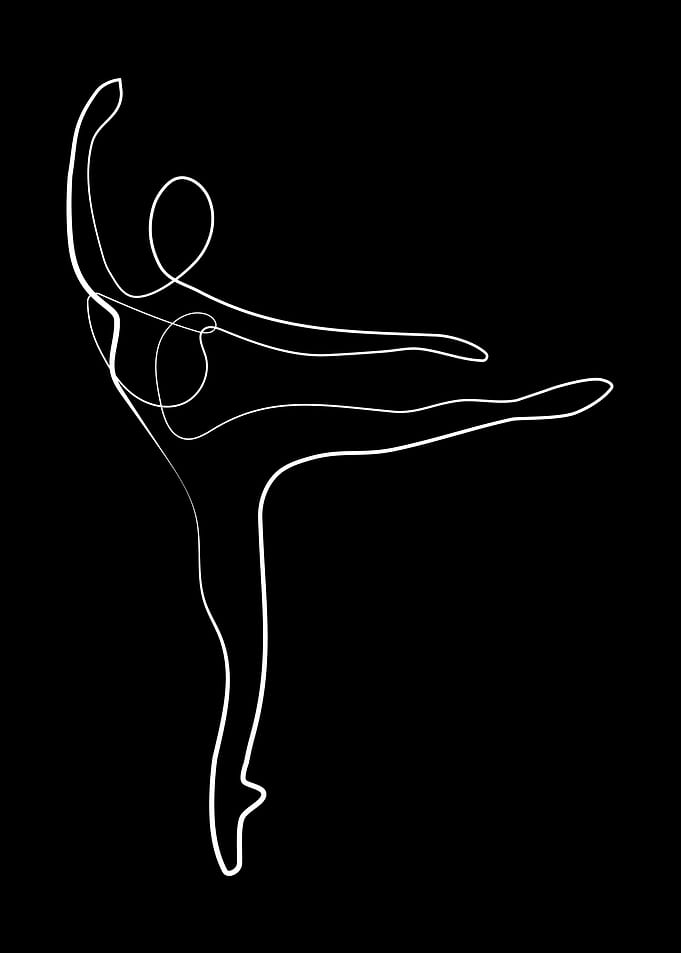 Ballerina One Line Drawing