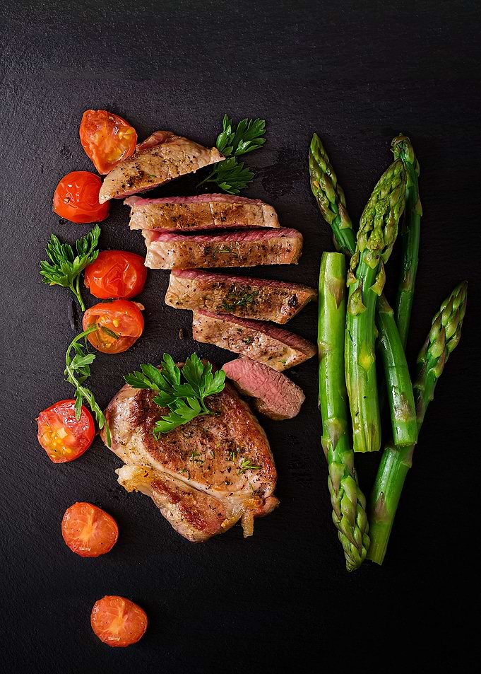 Steak beef with spices