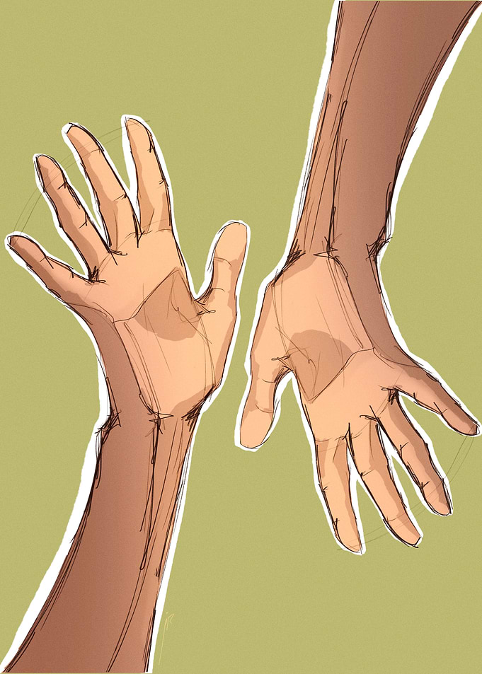 Hand study sketch