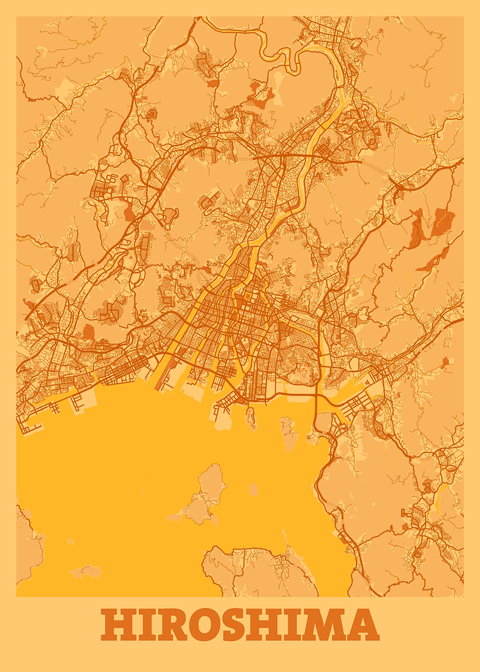 Hiroshima Sunset City Map