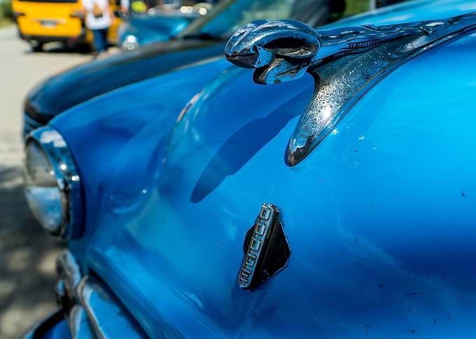 The blue Dodge