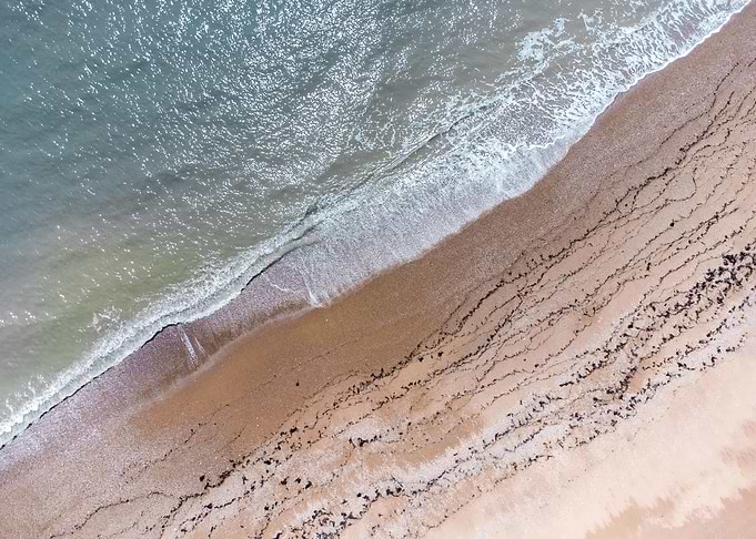 Top view wave