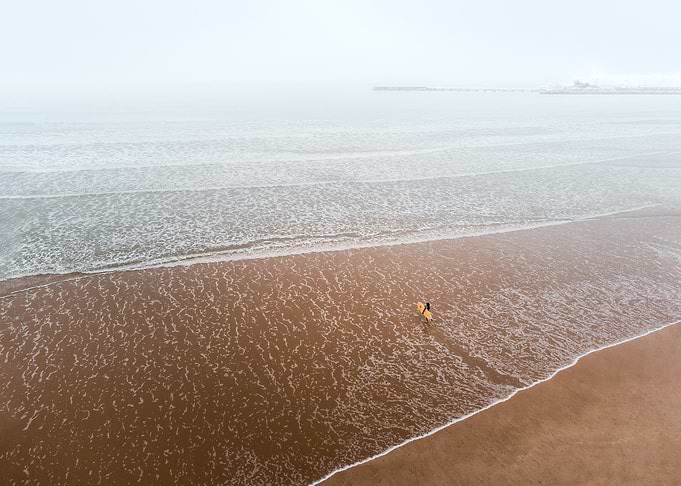 Surfer alone
