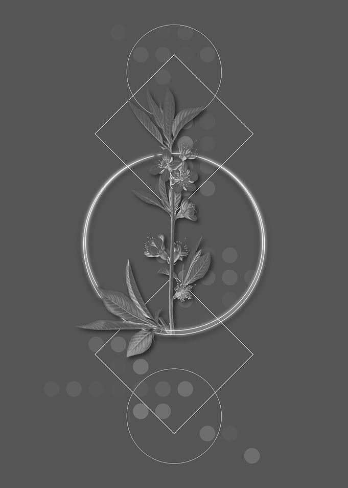 Vintage Pink Flower Branch
