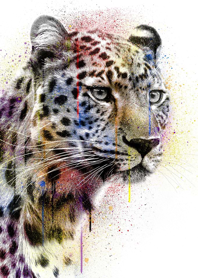 Jaguar made by ink