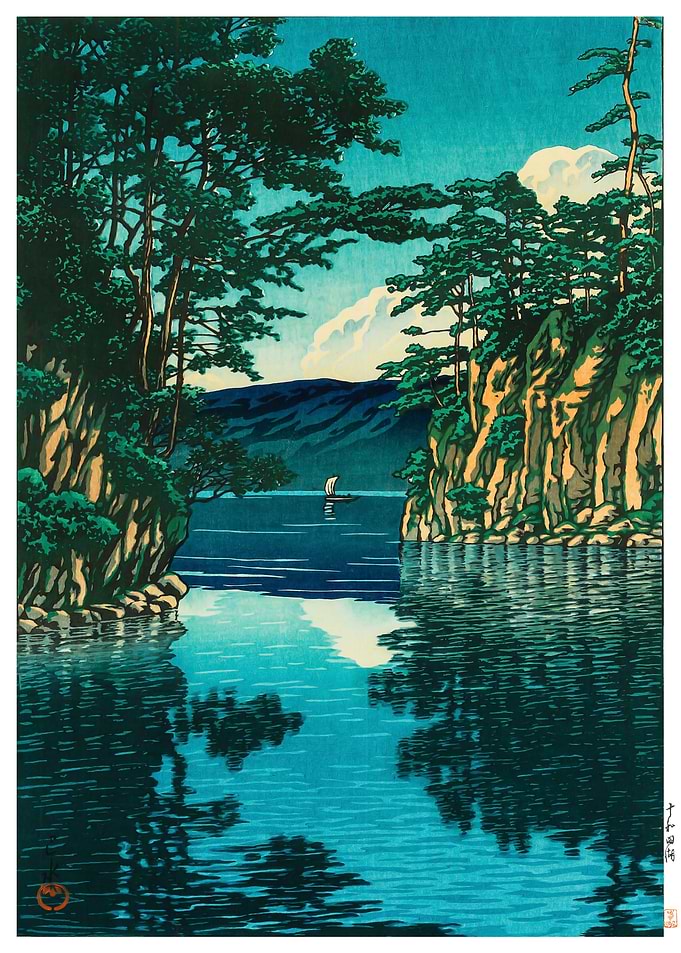 Lake Towaka Kawase Hasui