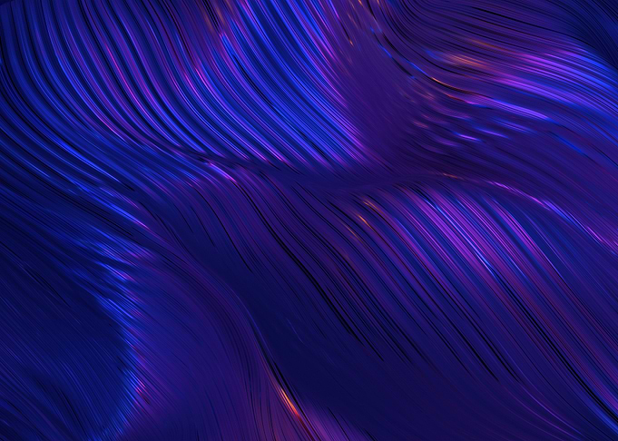 Neon landscape wave