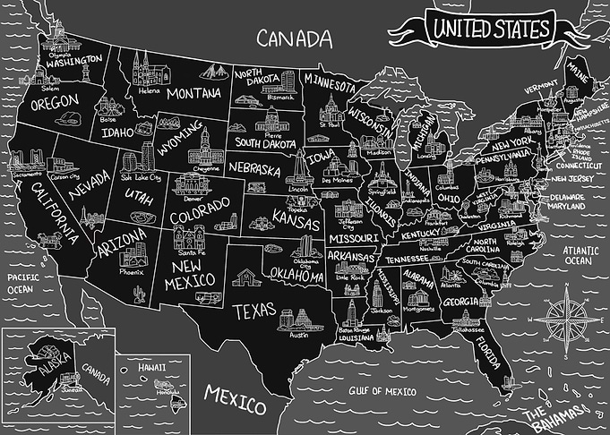 Dark Map of the USA