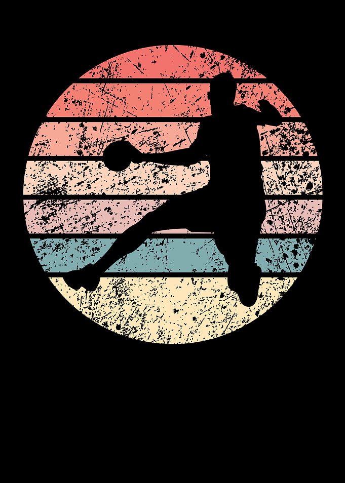 Handball Player Retro
