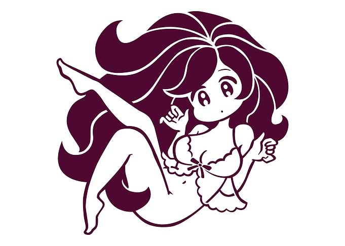 wavy long hair