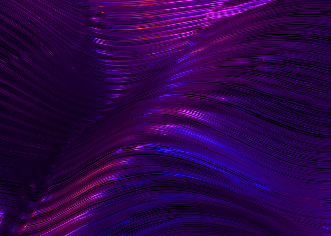 Neon landscape wave