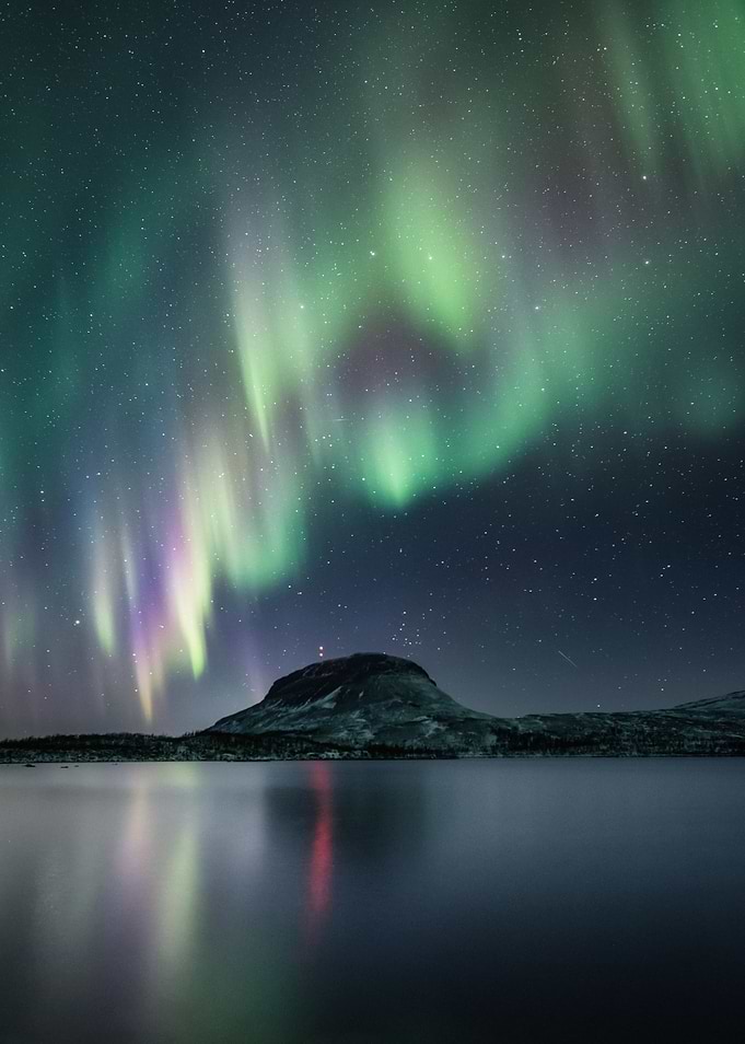 Auroras above Saana