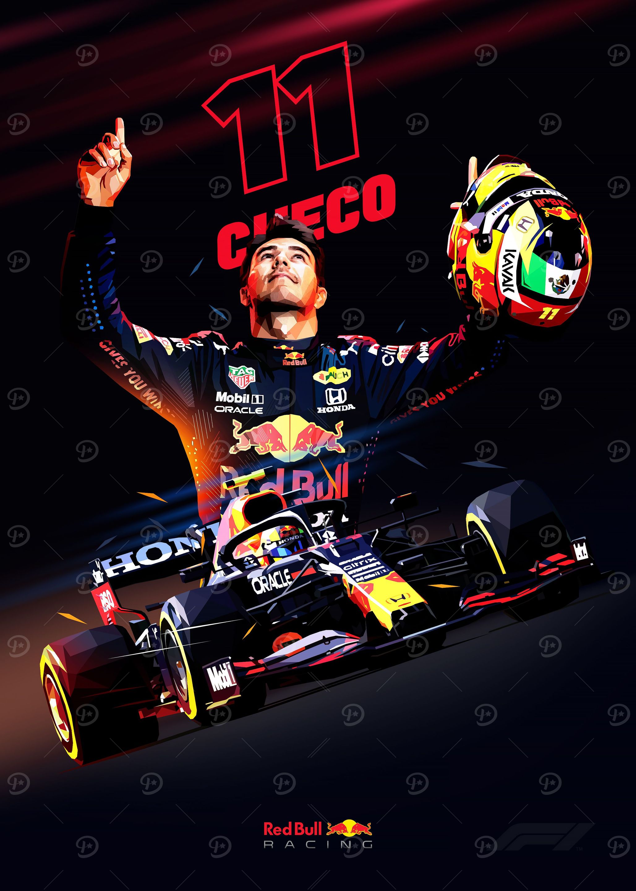 Sergio Perez Low Poly