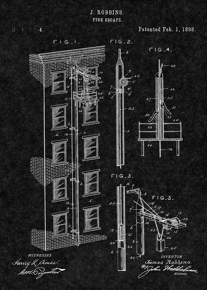 Firefighter Vintage Patent