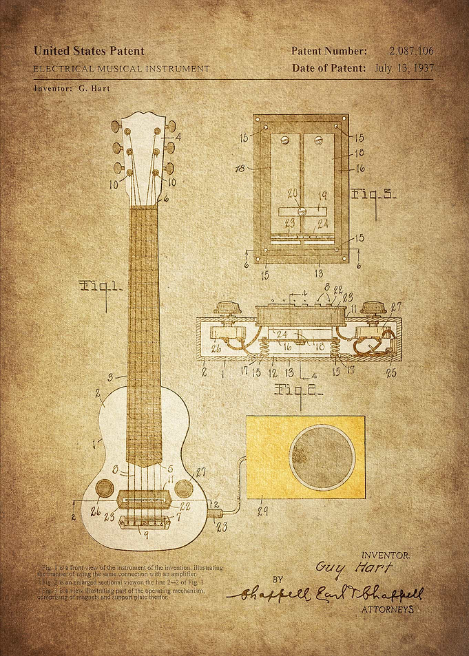 Colourised Gibson E Guita