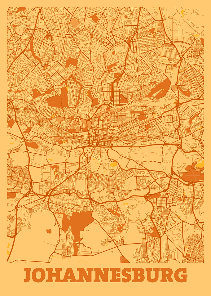 Johannesburg Sunset Map