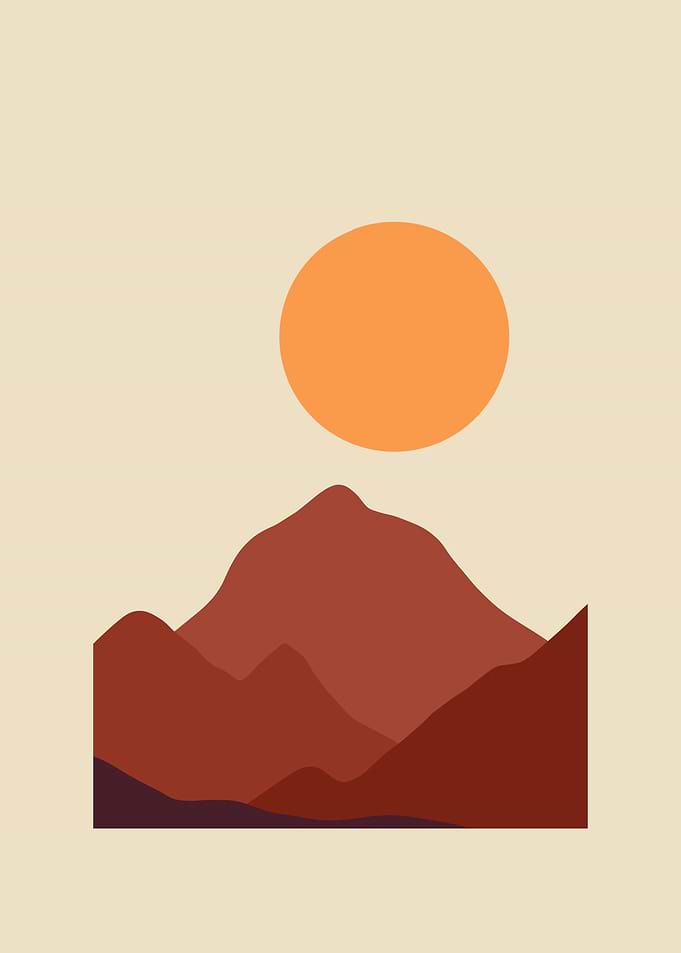 Sun Over Hills