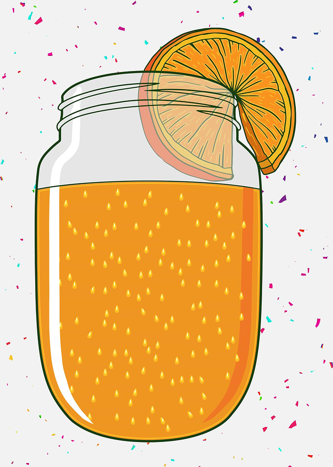 Glas of orange juice