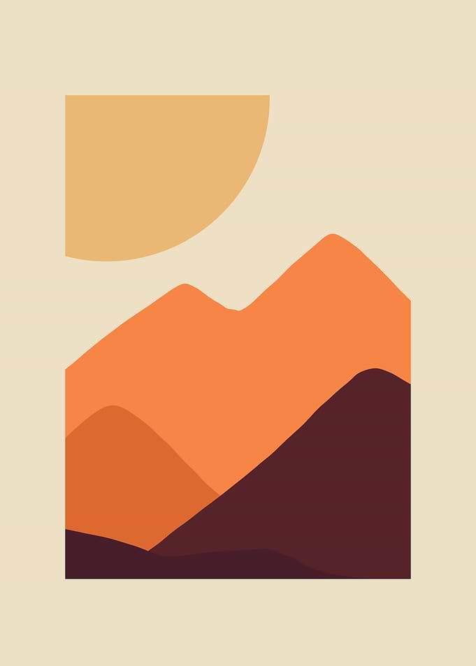 Mid Century Boho art lands