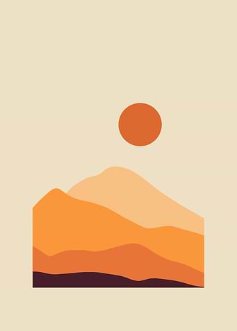 sunny mountains landscape