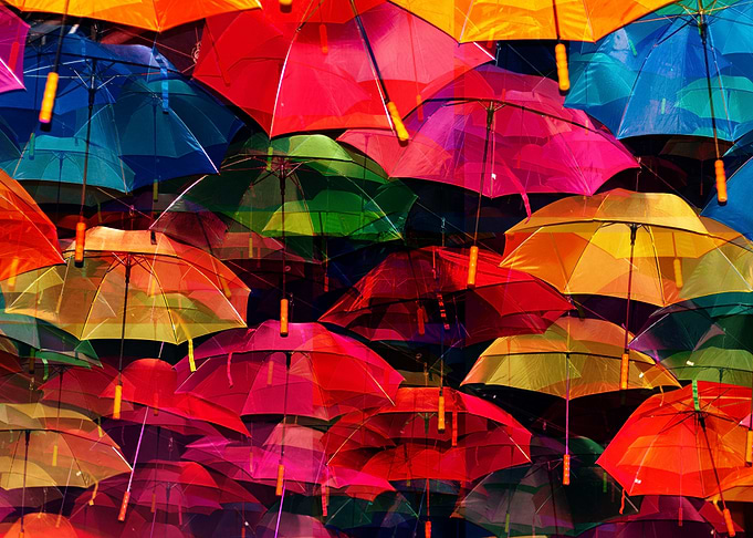 colorful umbrellas