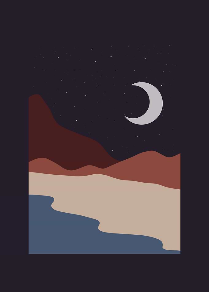 moon over the sea