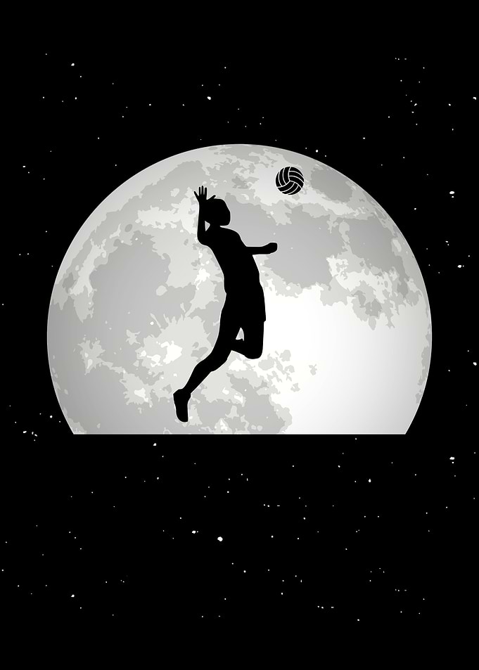 Volleyball Player Moon