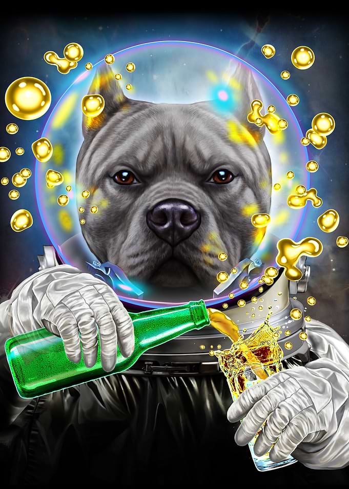 Astronaut Pit Bull Dog
