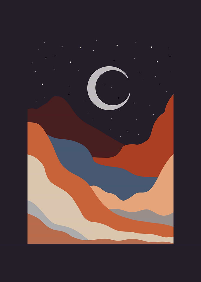 crescent moon light