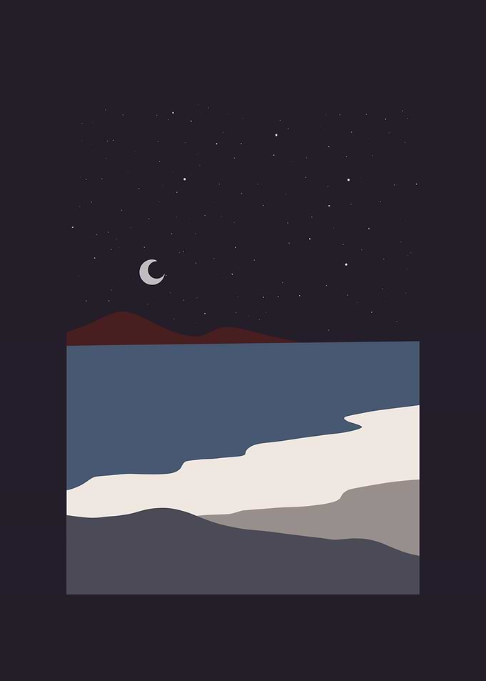 beach at night