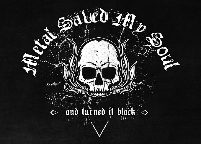Heavy Metal Quote Skull