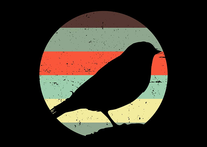Vintage Bird Silhouette