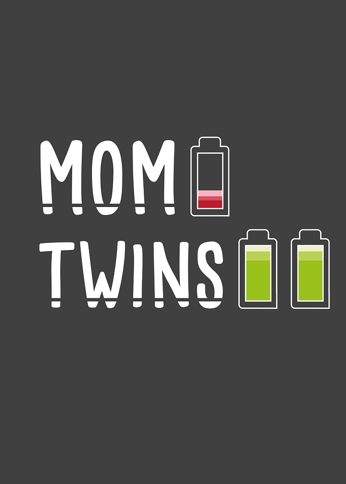 Tired Twin Mom Low Battery