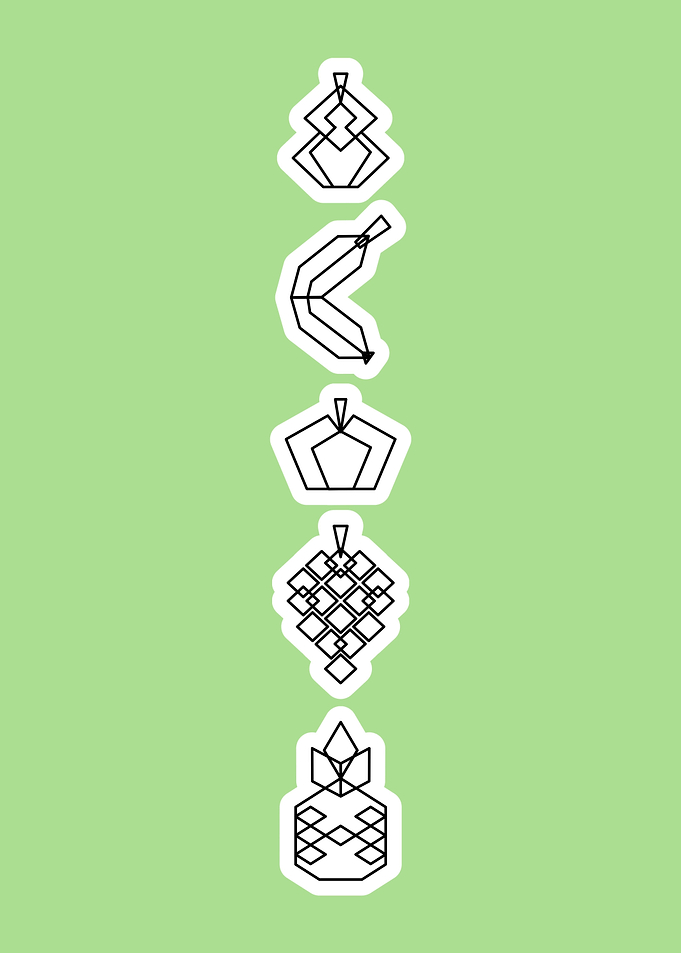 Minimal fruits with green
