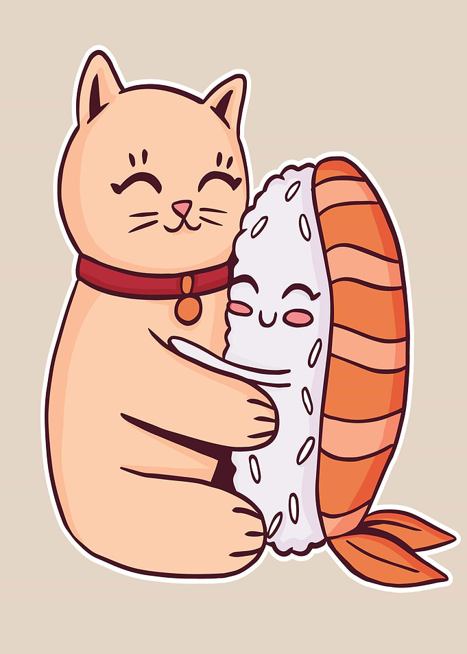 CUTE CAT SUSHI HUG CUTIE