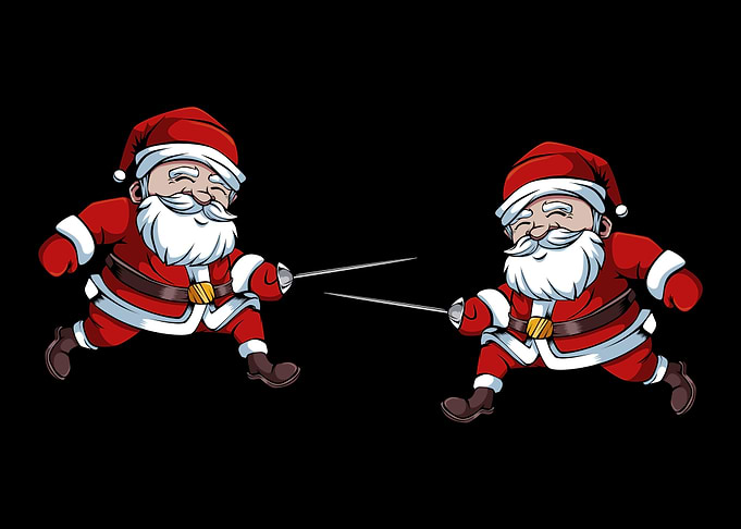 Fencing Santa Christmas