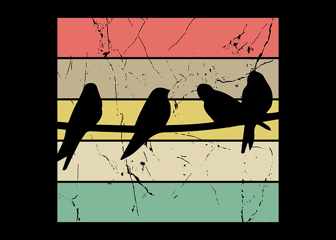 Vintage Bird Silhouette