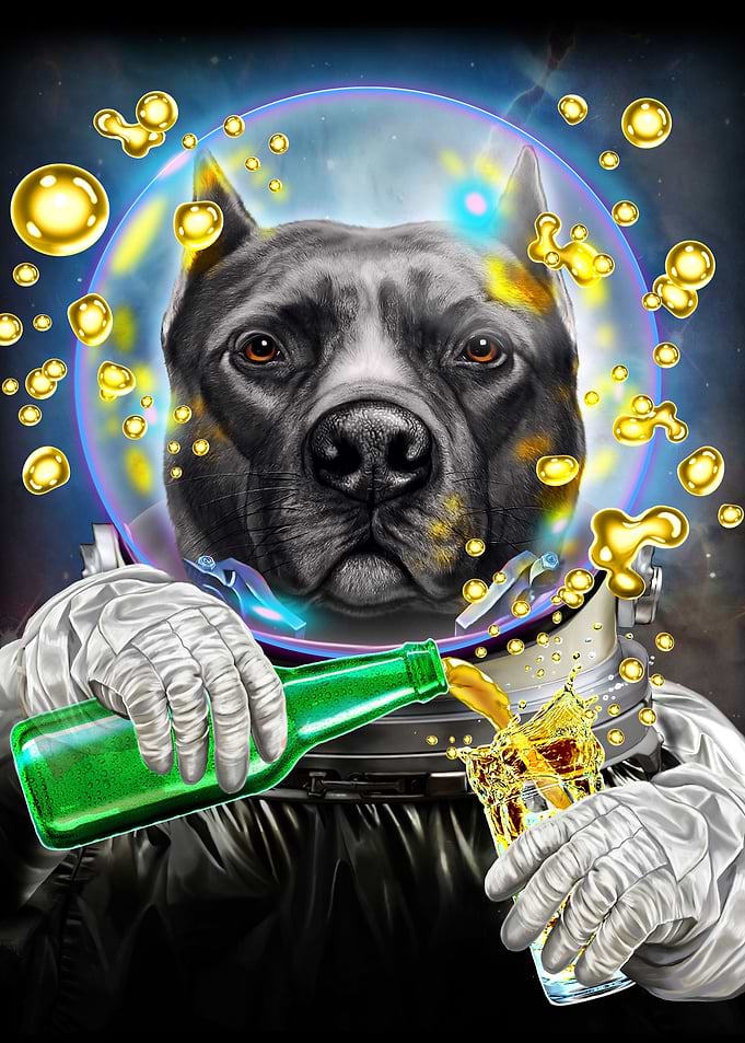 Astronaut Pit Bull Dog